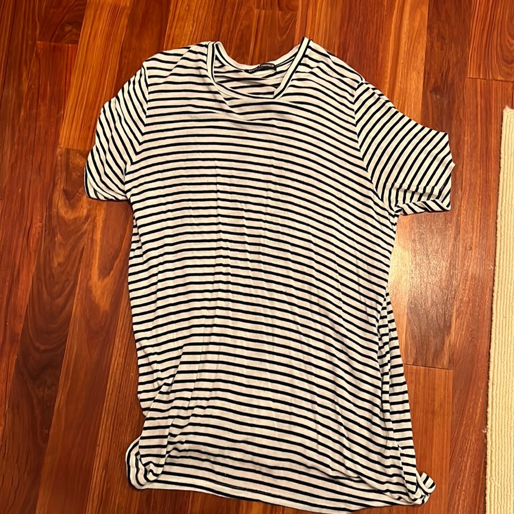 Brandy Melville navy and white dress
